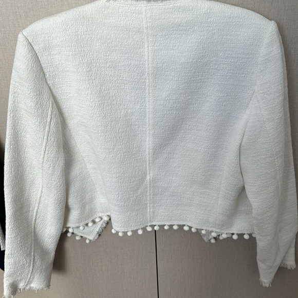 Club Monaco White Jacket with Pom Poms - Picture 2 of 2
